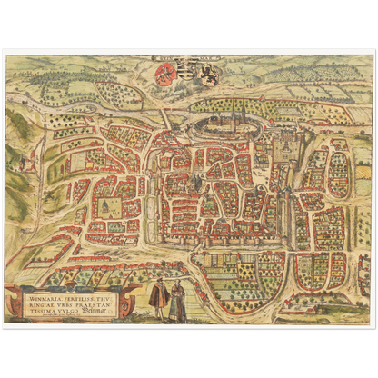 Historical city map  Test product horizontal 3 sizes