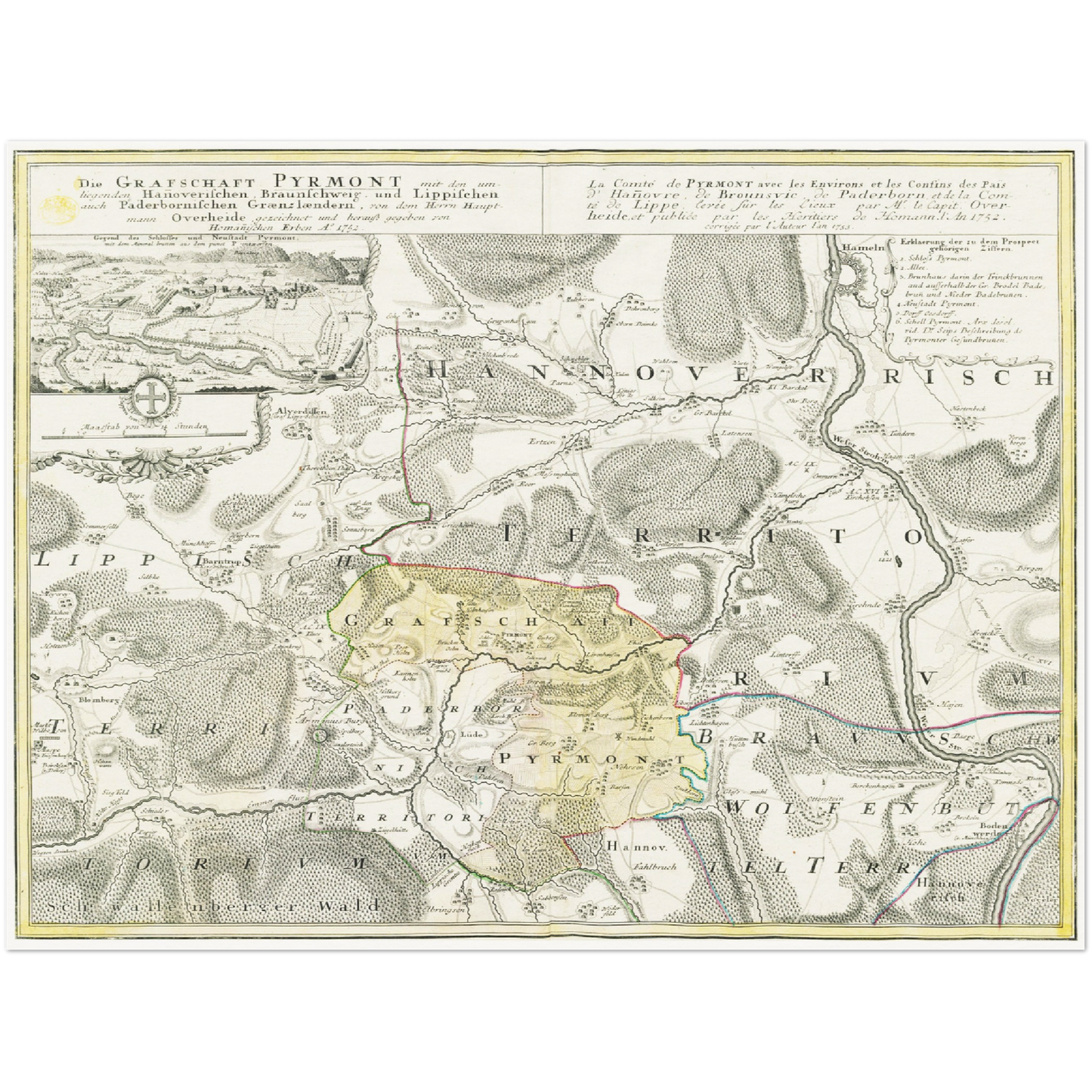 Historical city map  Test product horizontal 3 sizes