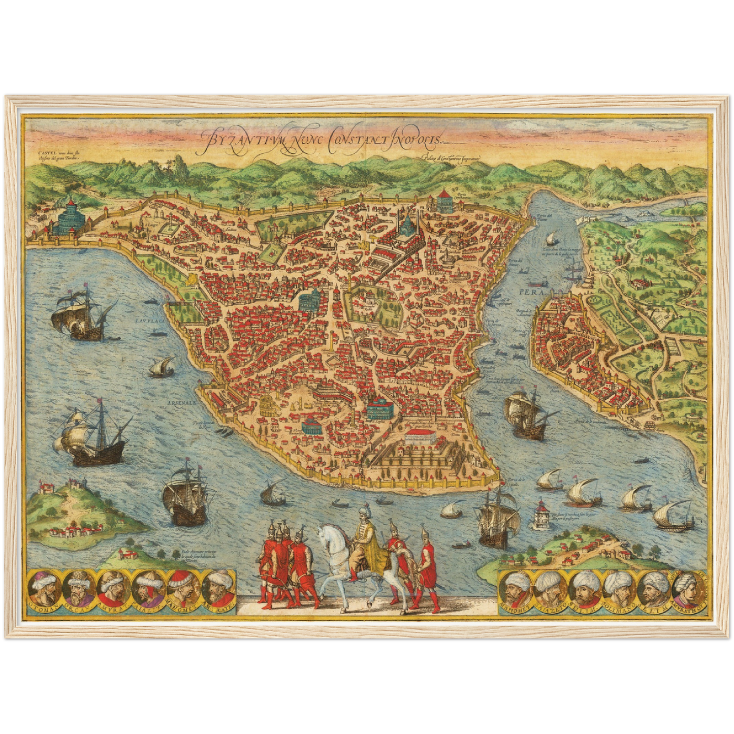 Historical city map  Test product horizontal 3 sizes