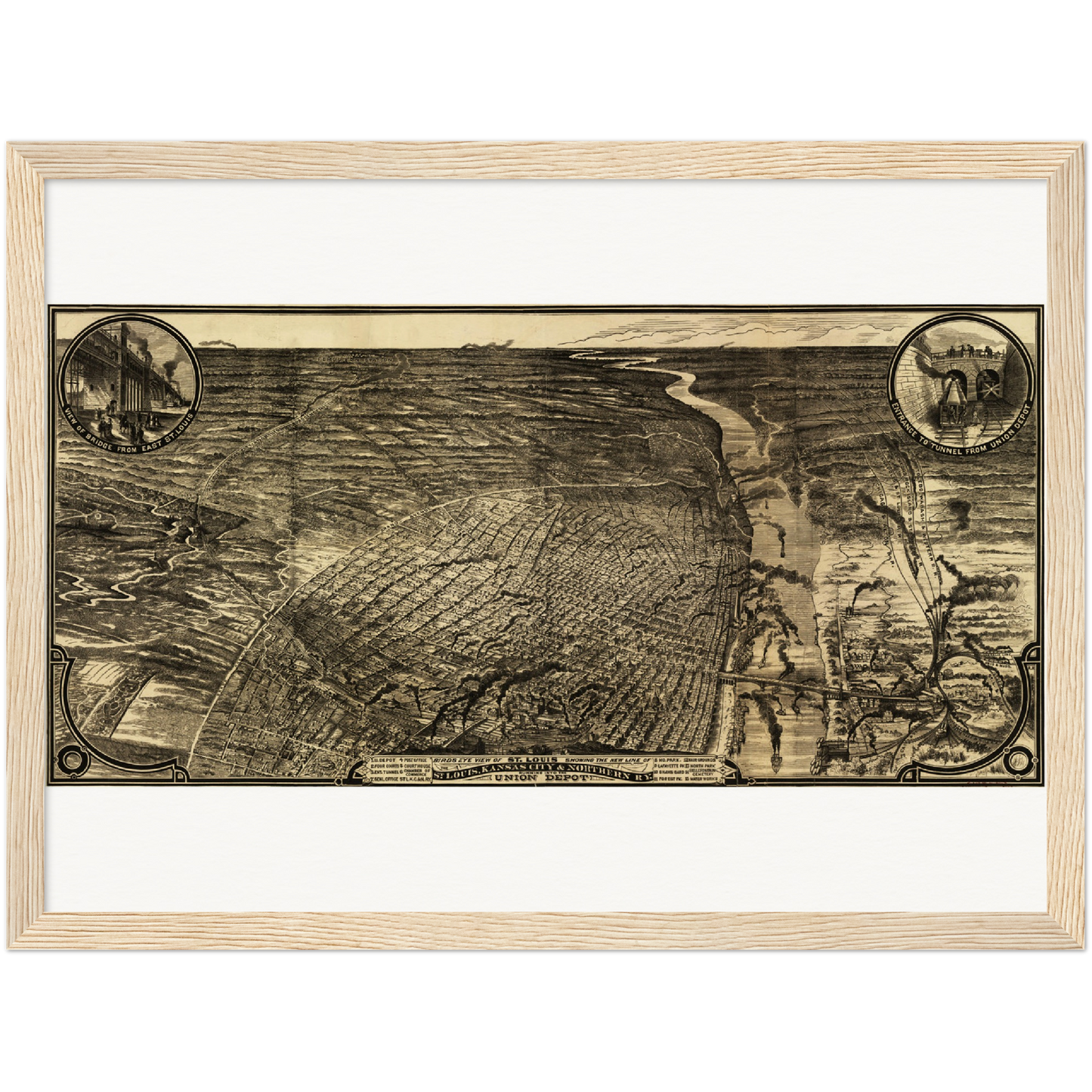 Historical city map  Test product horizontal 3 sizes