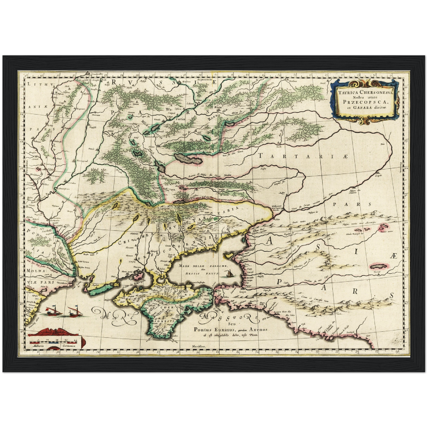 Historical city map  Test product horizontal 3 sizes