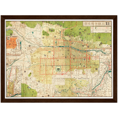 Historical city map  Test product horizontal 3 sizes