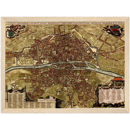 Historical city map  Test product horizontal 3 sizes