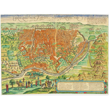 Historical city map  Test product horizontal 3 sizes