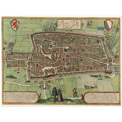 Historical city map  Test product horizontal 3 sizes