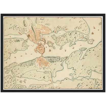 Historical city map  Test product horizontal 3 sizes