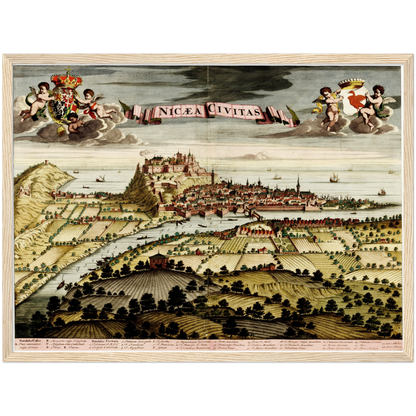 Historischer Stadtansicht Nizza um 1700