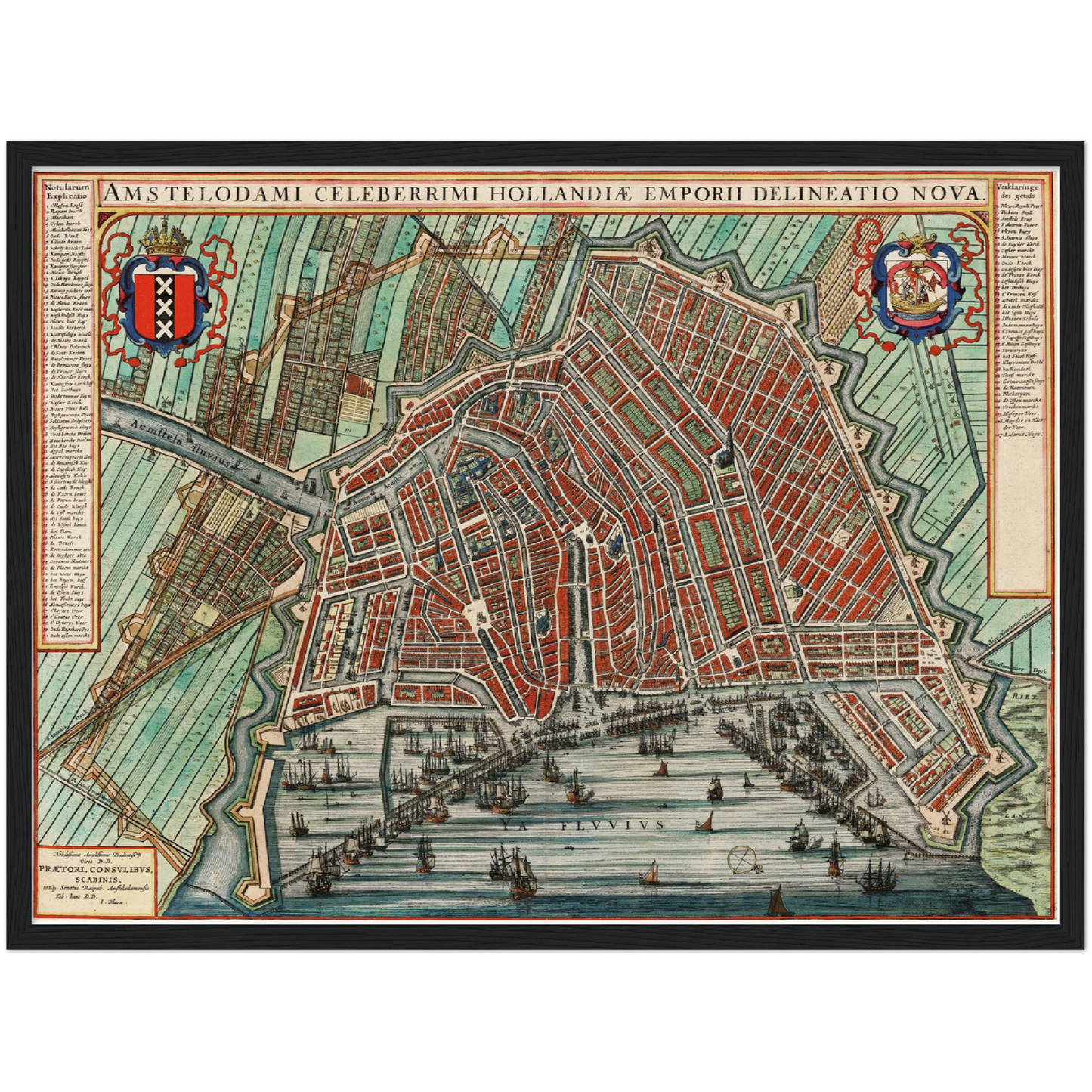 Historischer Stadtplan Amsterdam um 1649
