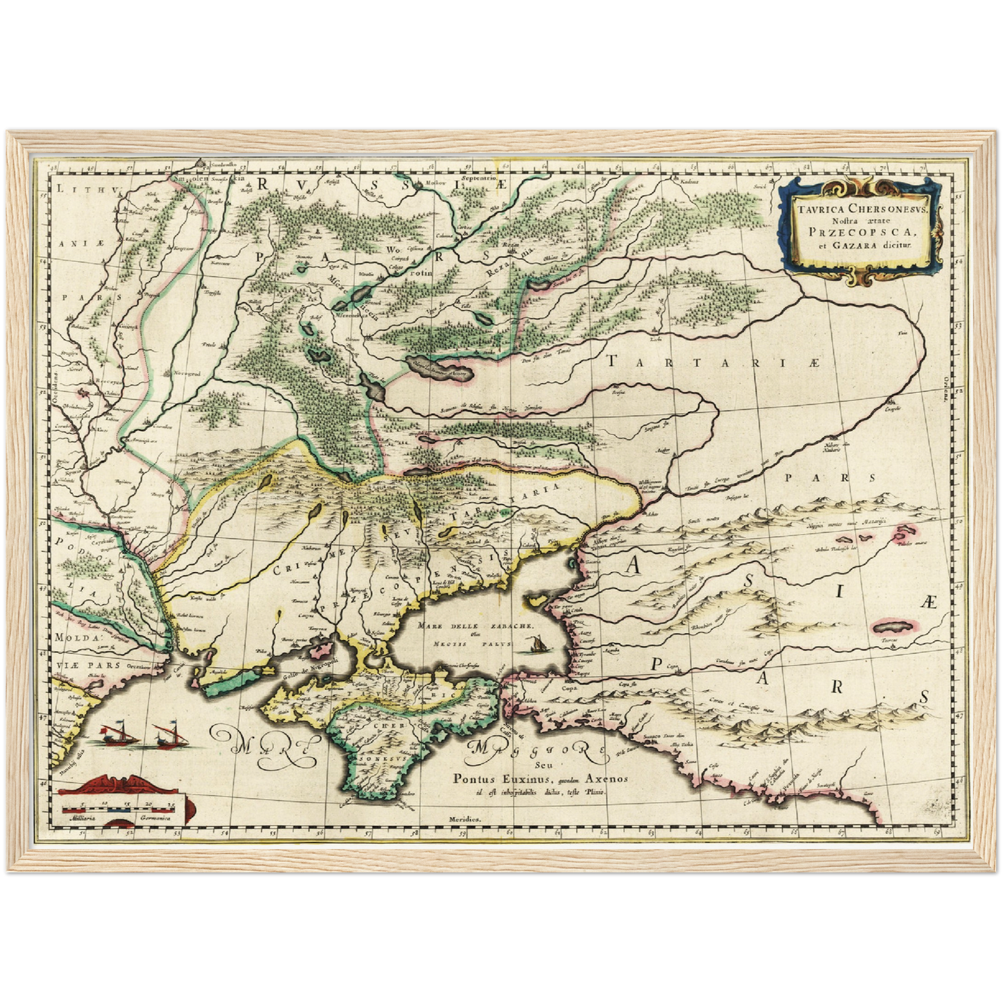 Historical city map  Test product horizontal 3 sizes