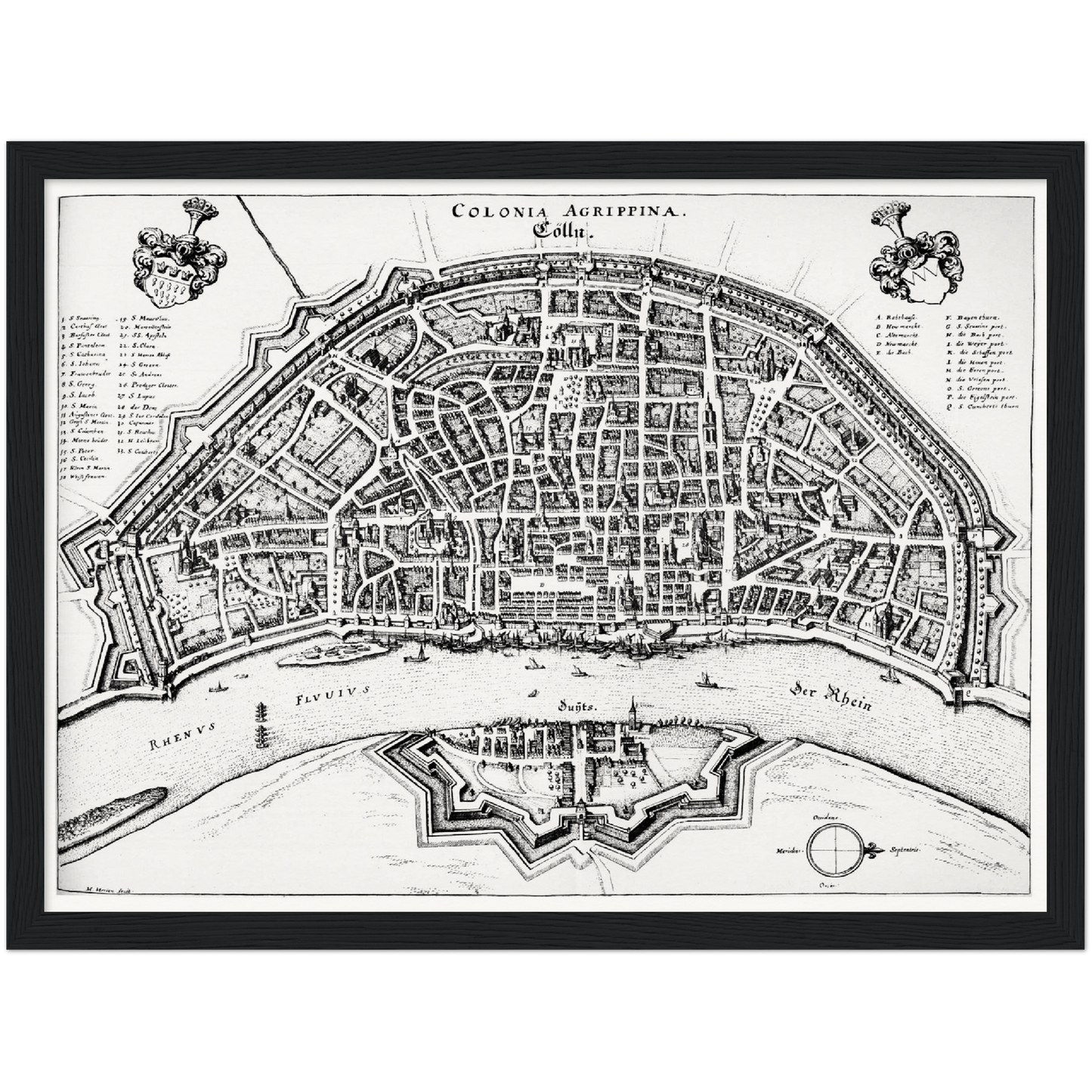 Historical city map  Test product horizontal 3 sizes