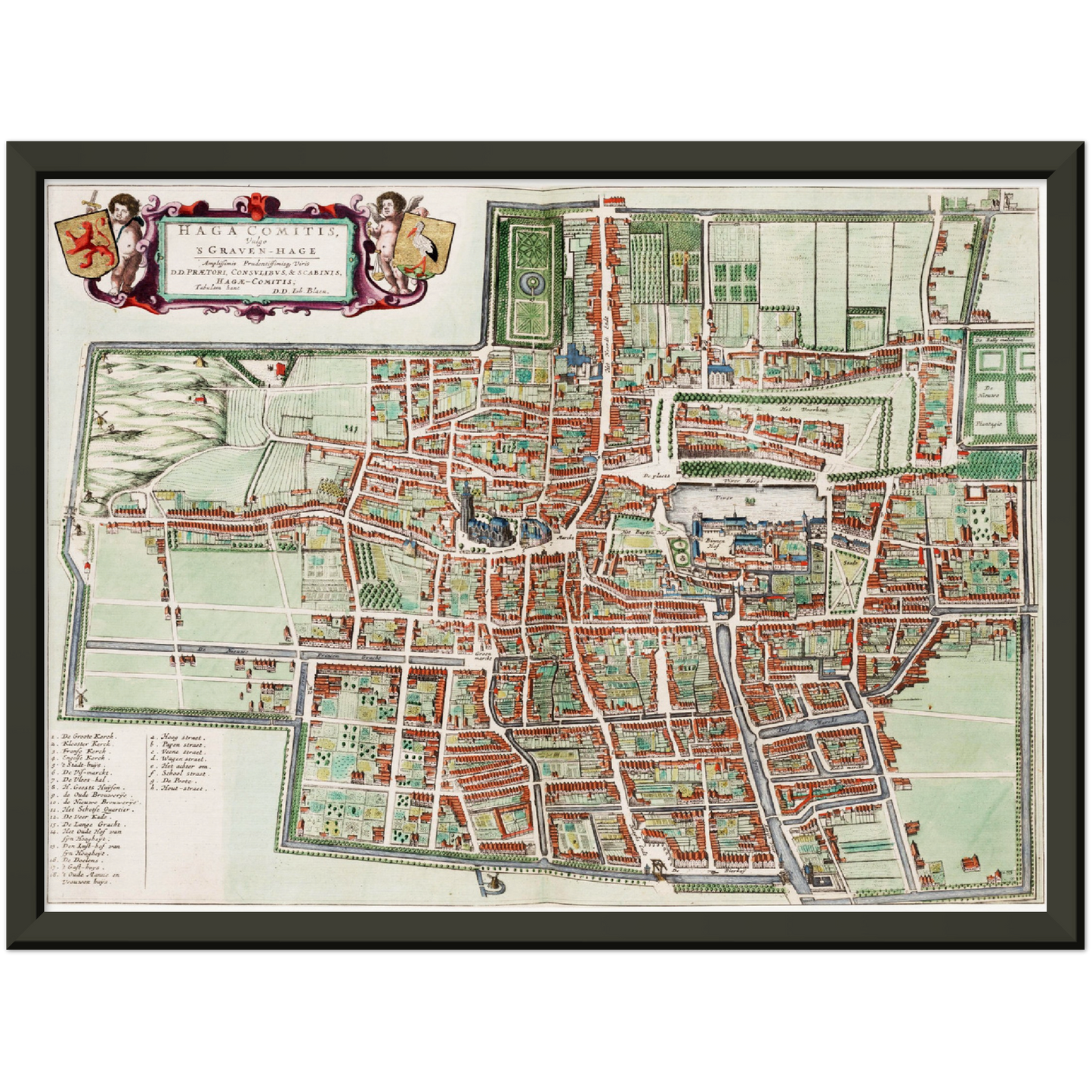 Historischer Stadtplan Den Haag um 1649