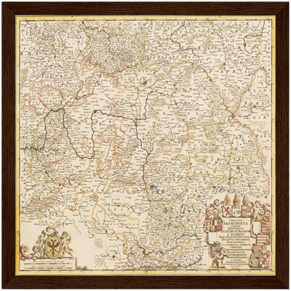 Historische Landkarte Franken um 1698