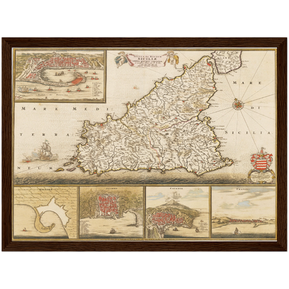 Historical city map  Test product horizontal 3 sizes