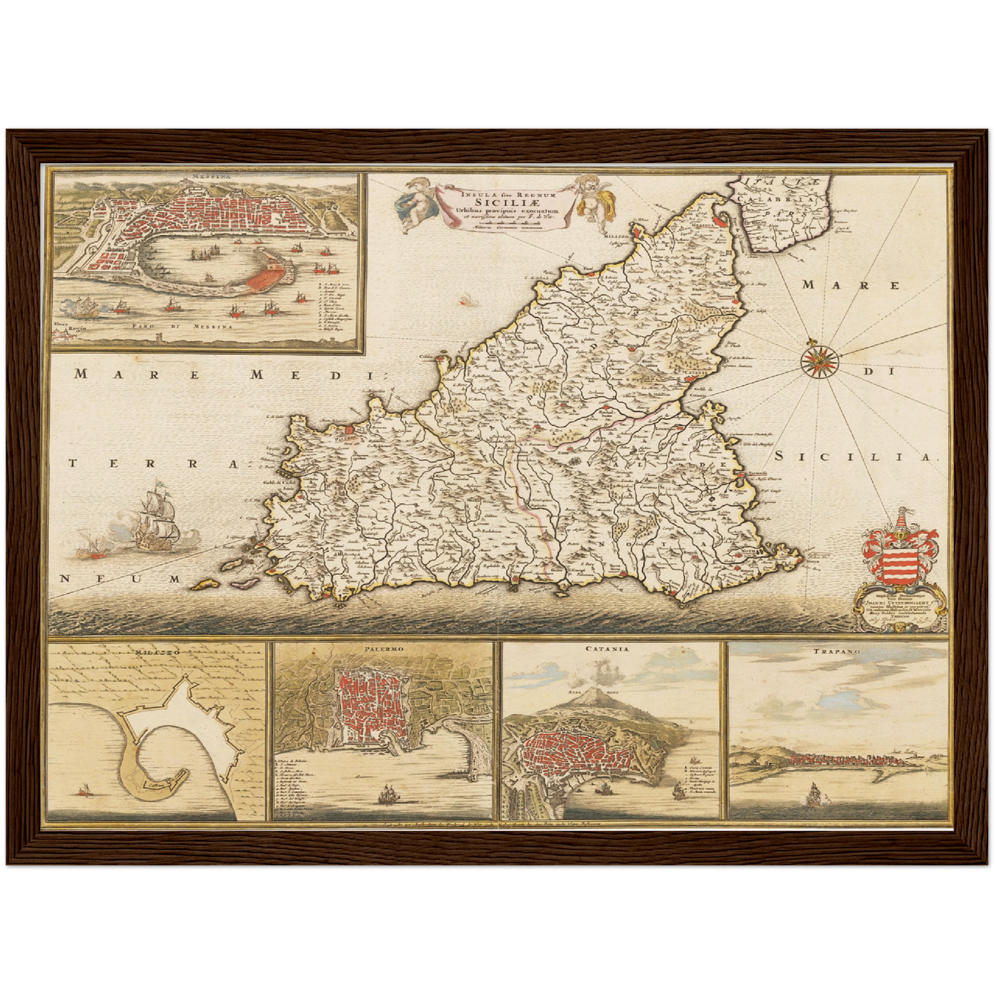 Historical city map  Test product horizontal 3 sizes