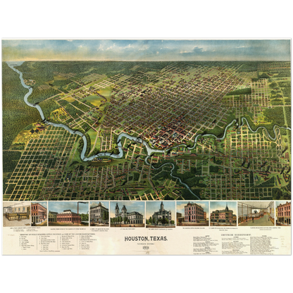 Historical city map  Test product horizontal 3 sizes