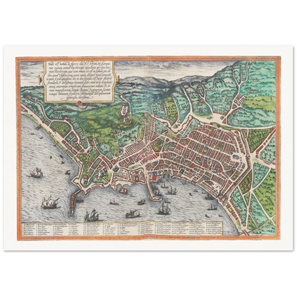Historical city map  Test product horizontal 3 sizes
