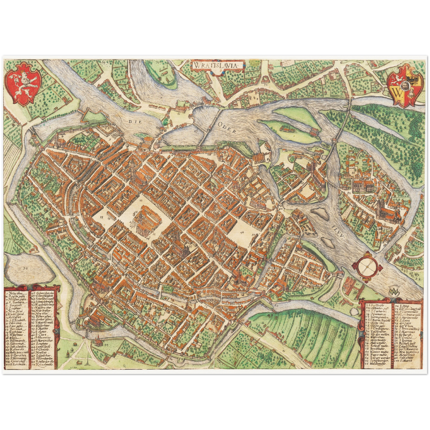 Historical city map  Test product horizontal 3 sizes