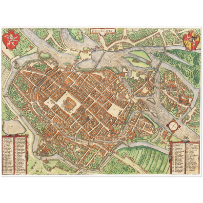 Historical city map  Test product horizontal 3 sizes