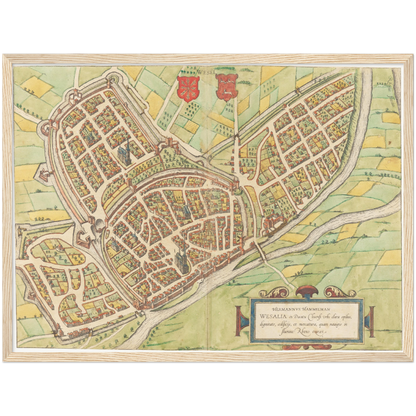 Historischer Stadtplan Wesel um 1592