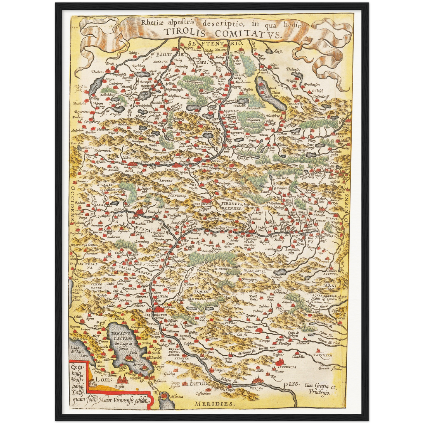 Historical city map  Test product horizontal 3 sizes