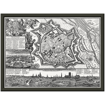 Historical city map  Test product horizontal 3 sizes