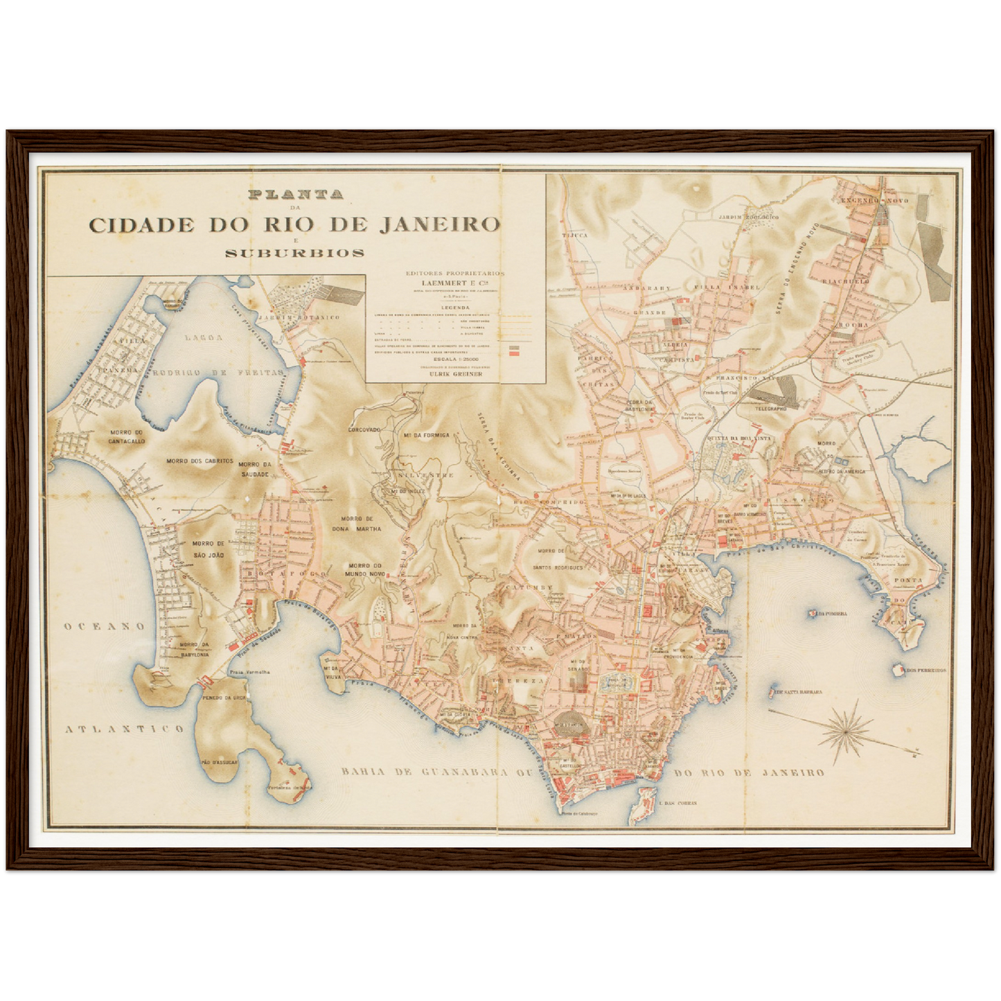 Historical city map  Test product horizontal 3 sizes