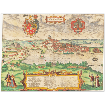 Historical city map  Test product horizontal 3 sizes