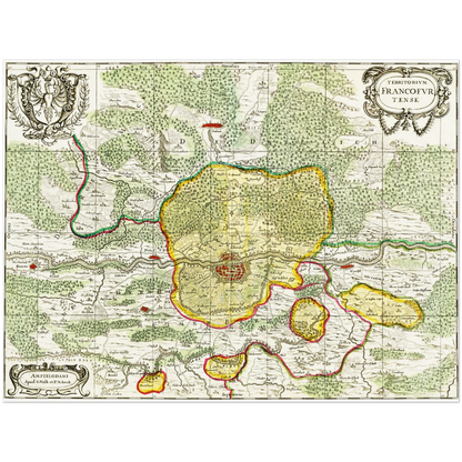 Historical city map  Test product horizontal 3 sizes