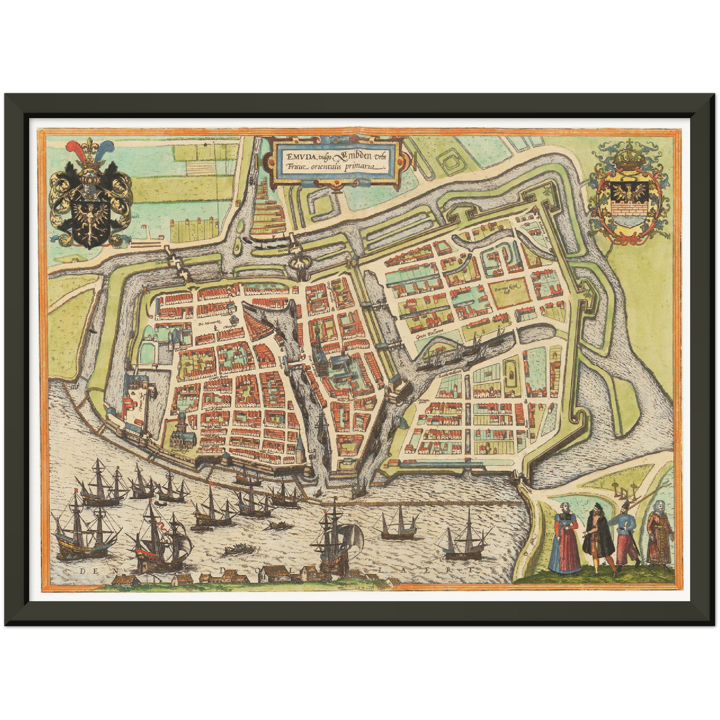 Historical city map  Test product horizontal 3 sizes