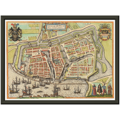 Historical city map  Test product horizontal 3 sizes