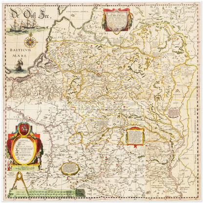 Historical city map  Test product horizontal 3 sizes