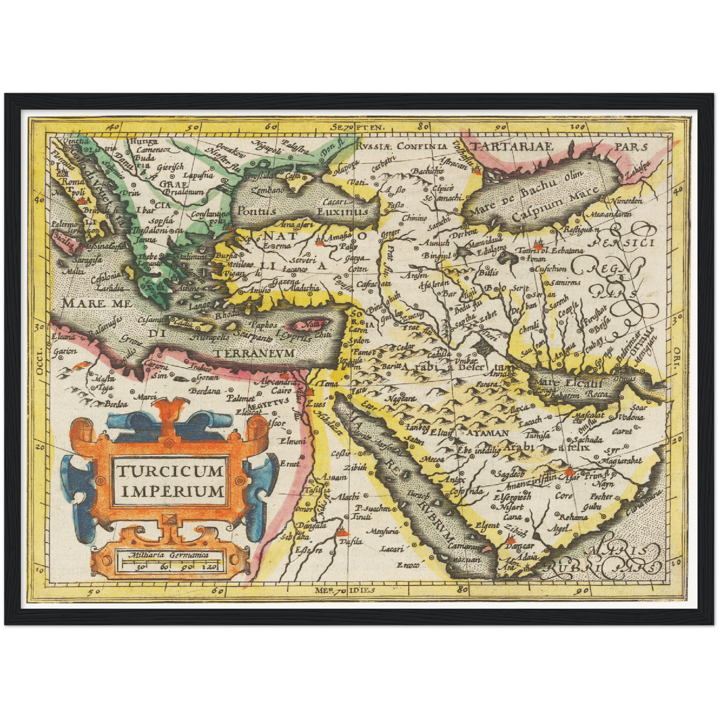 Historische Landkarte Osmanisches Reich um 1609