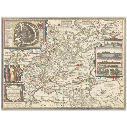 Historical city map  Test product horizontal 3 sizes