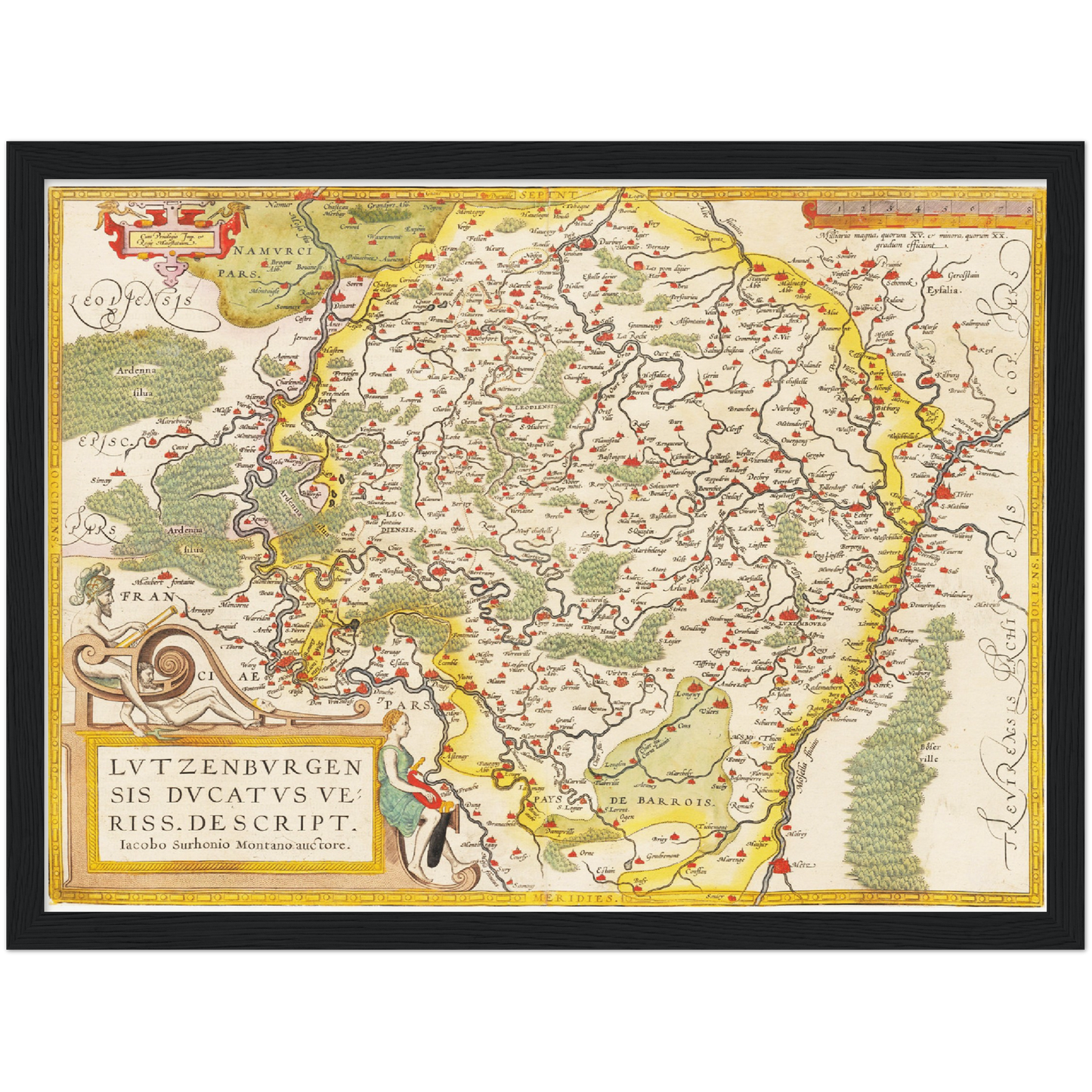 Historische Landkarte Luxemburg um 1609