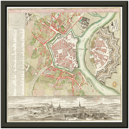 Historical city map  Test product horizontal 3 sizes