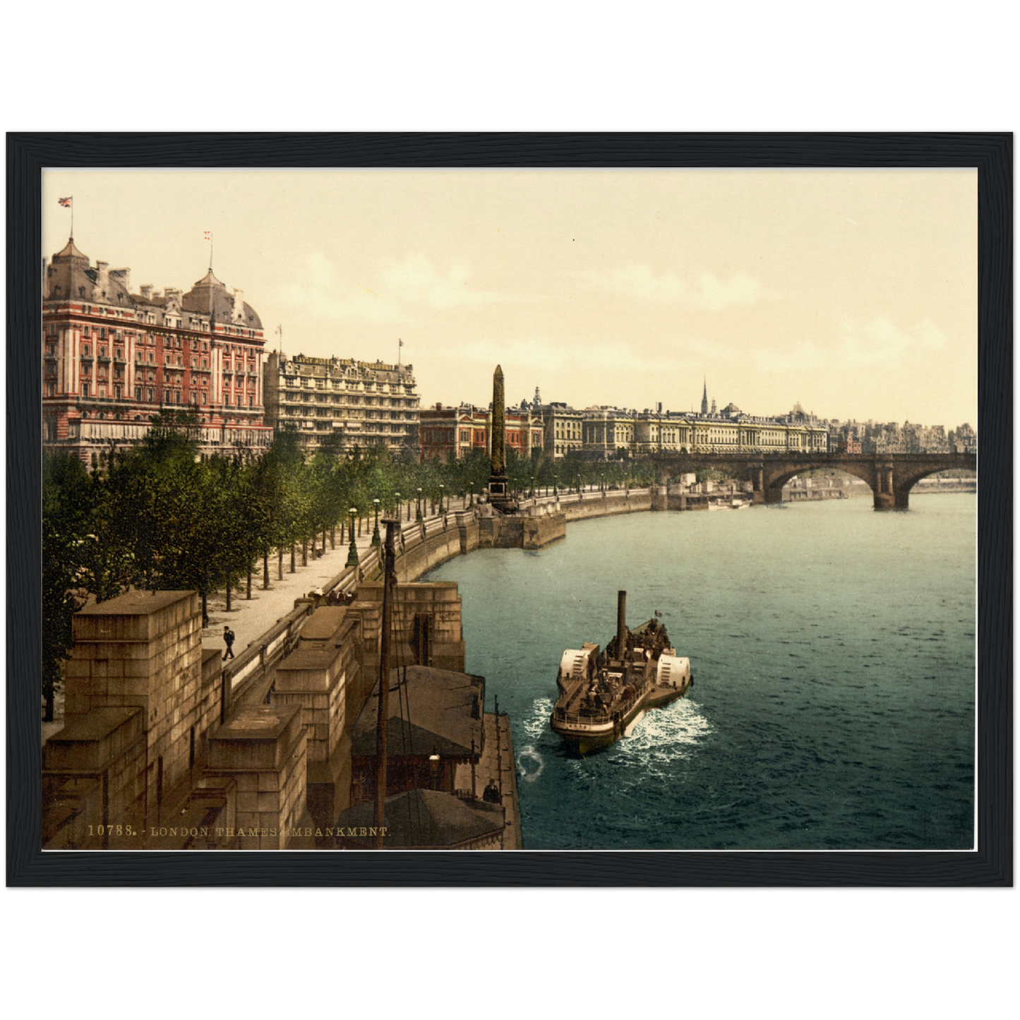 Historische Ansicht London Themse um 1895