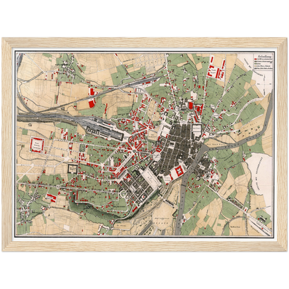 Historical city map  Test product horizontal 3 sizes