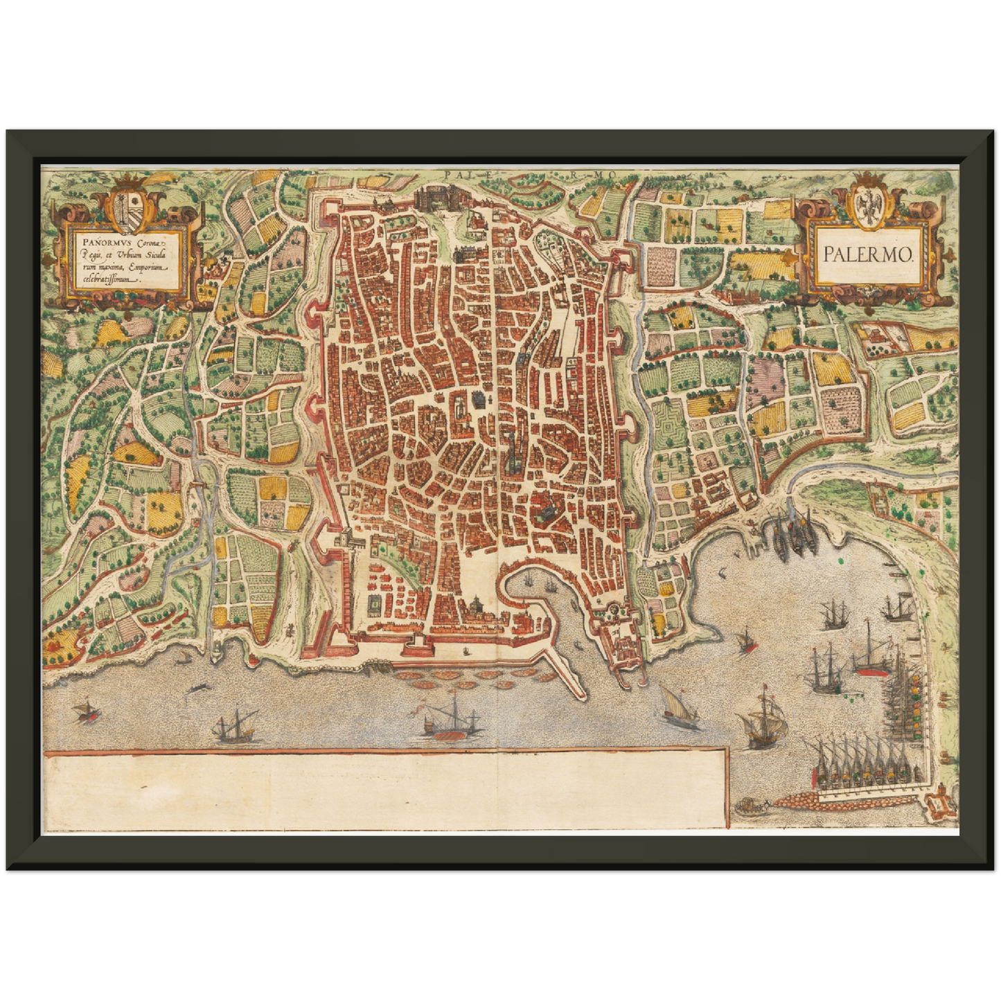 Historischer Stadtplan Palermo um 1592