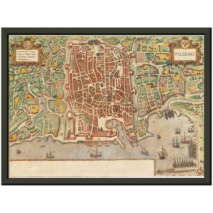 Historischer Stadtplan Palermo um 1592