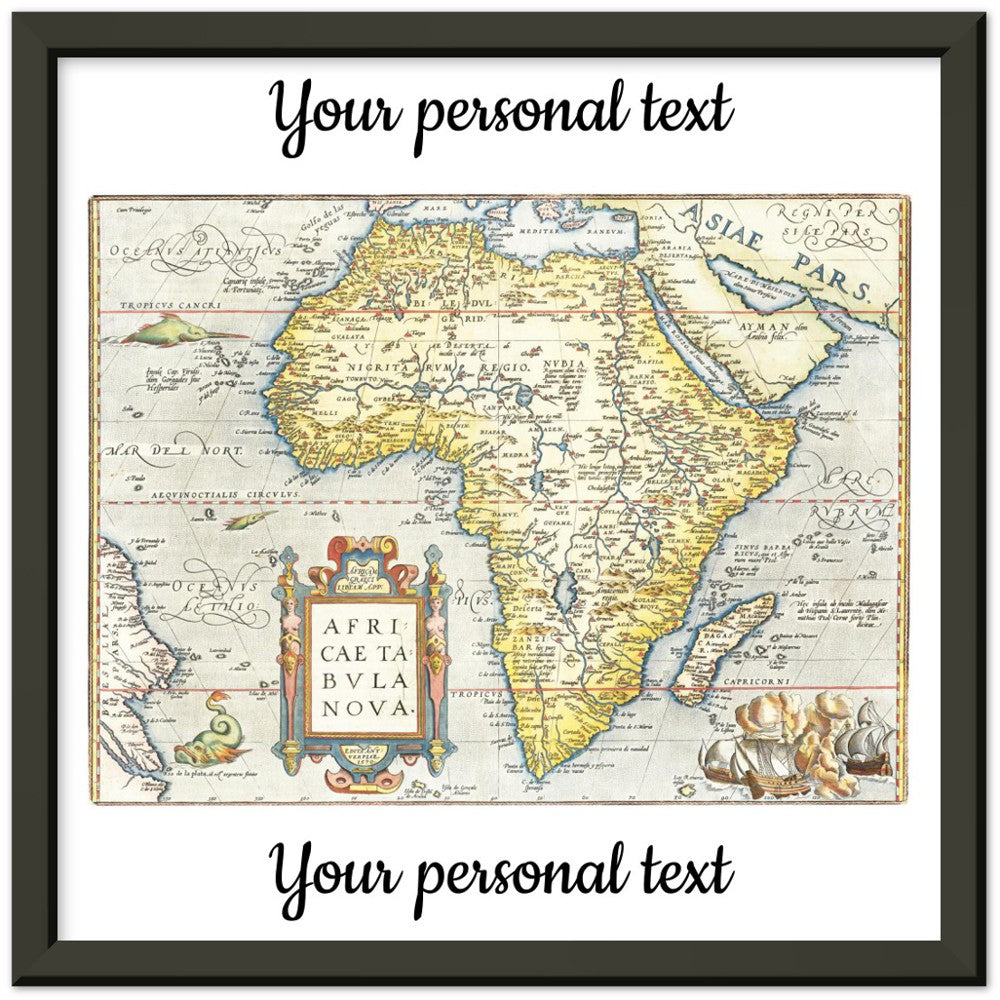 Personalisierte historische Herkunftskarte