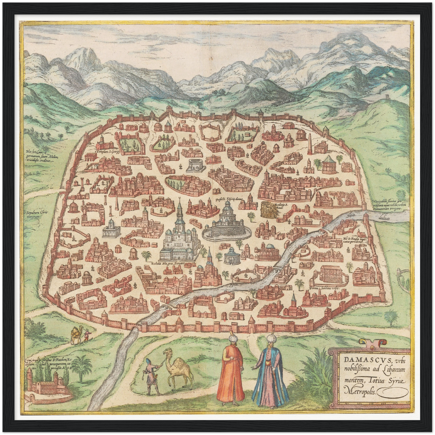 Historical city map  Test product horizontal 3 sizes