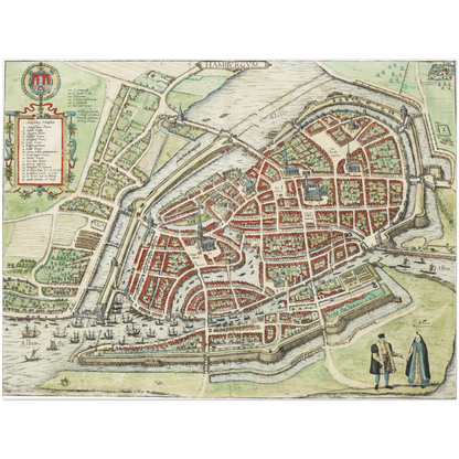 Historical city map  Test product horizontal 3 sizes