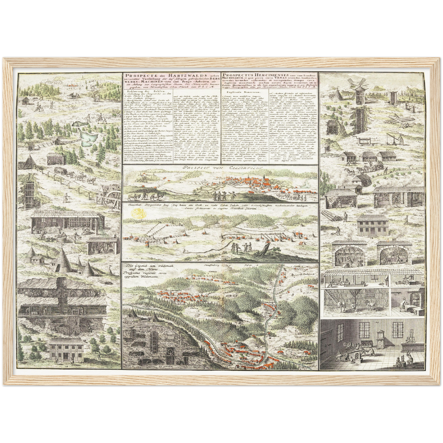 Historical city map  Test product horizontal 3 sizes