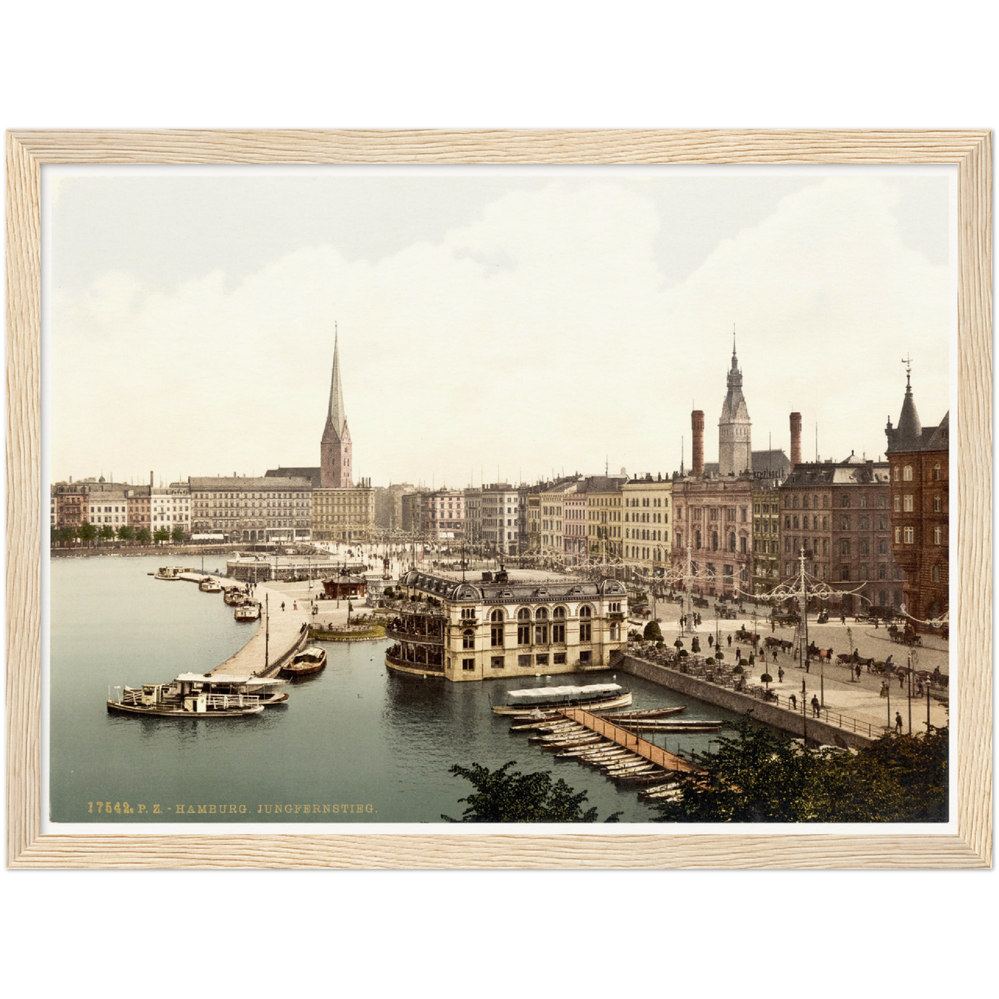 Historische Ansicht Hamburg Jungfernstieg um 1895