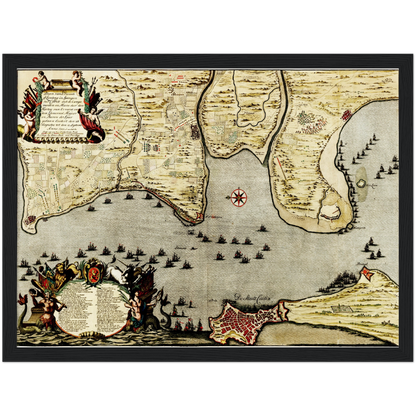 Historischer Stadtplan Cadiz um 1700