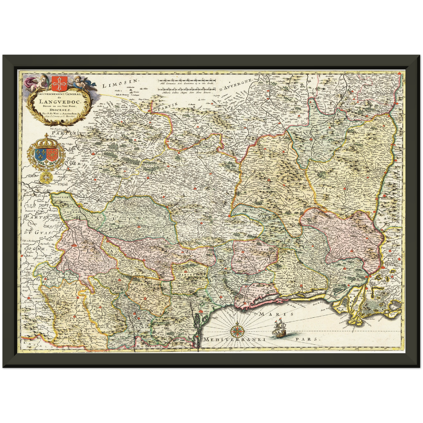 Historical city map  Test product horizontal 3 sizes