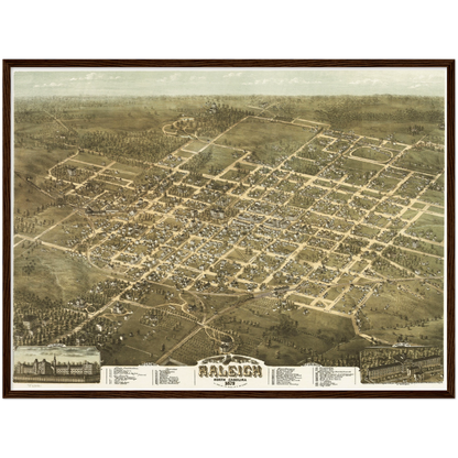 Historical city map  Test product horizontal 3 sizes
