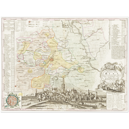 Historical city map  Test product horizontal 3 sizes