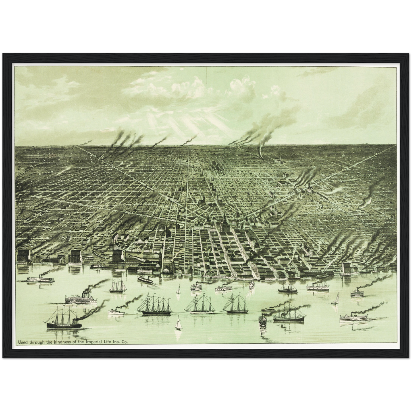 Historical city map  Test product horizontal 3 sizes