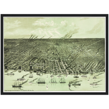 Historical city map  Test product horizontal 3 sizes